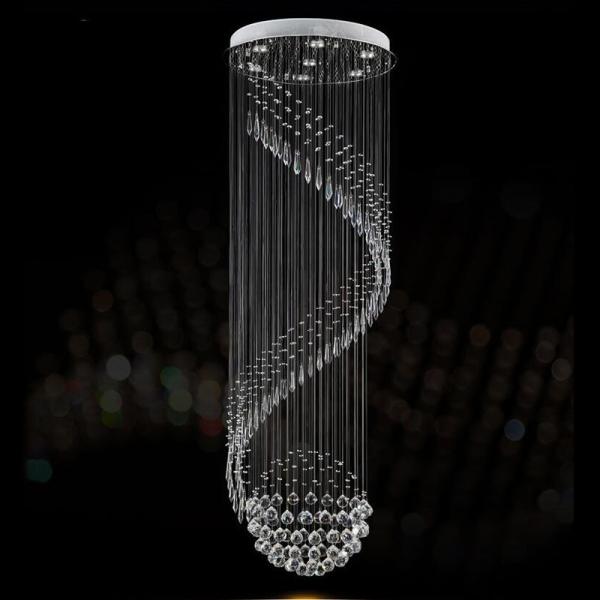 Modern Crystal Chandelier For Spiral Design LED Luxury Crystal Lamp(WH-NC-35)