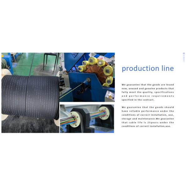 Aerial Outdoor Fiber Optic Cable 6 Core Single Mode GYXTW Armored Fiber Optic Cable
