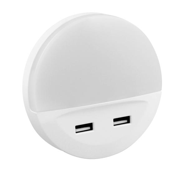 Kids 2lm Small Plug In Night Lights Dual USB Charger 220V