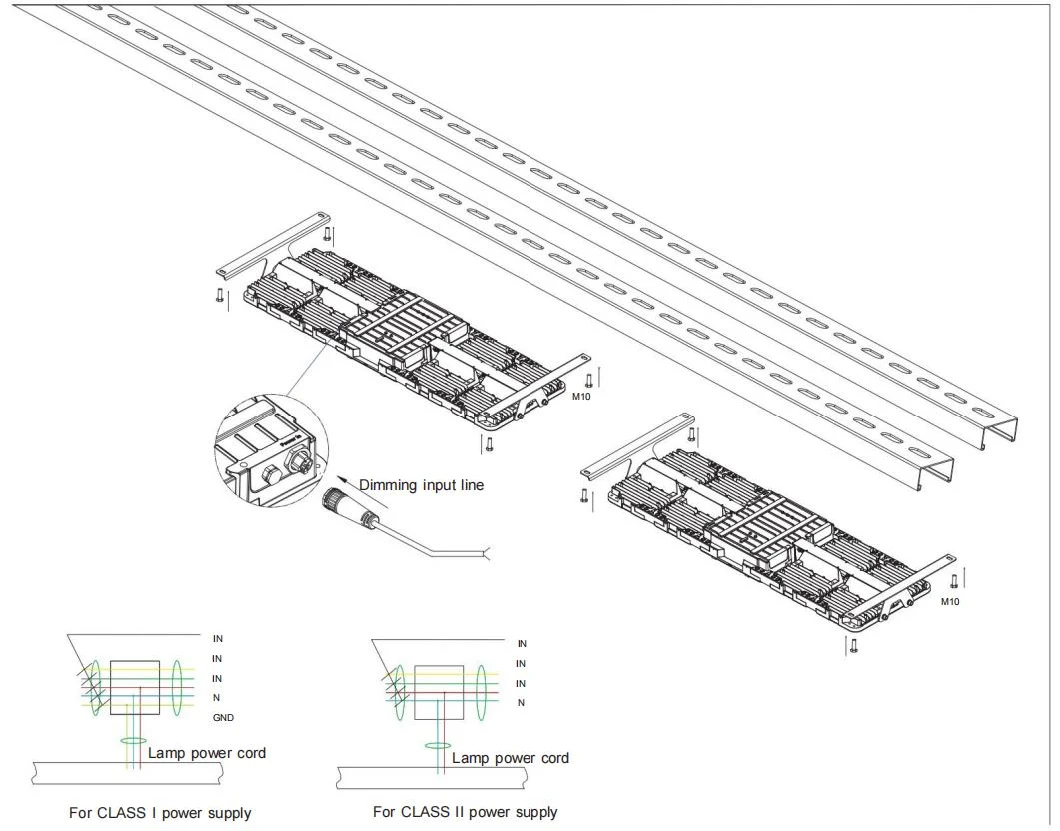 LED Flood Light Tunnel Light IP67 Waterproof IK10 300W/350W/400W/480W for Tunnel Underground Parking Lot