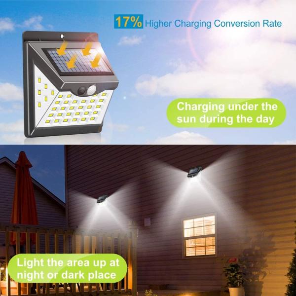 20w Waterproof Solar Outdoor Wall Lights With Sensor SMD Garden Light