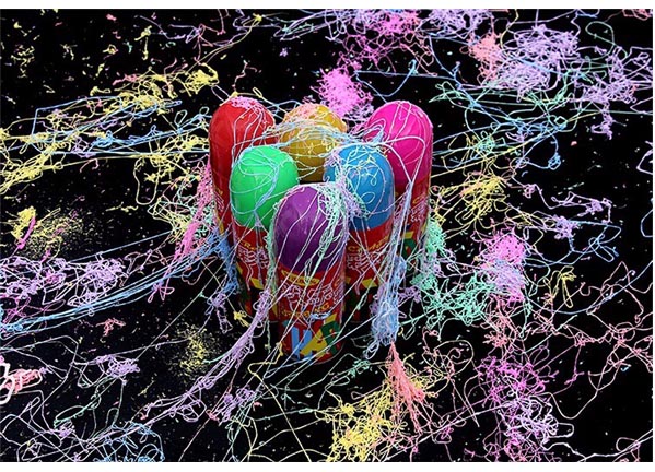 Aerosol Can Party String Spray Mixed Colours Silly Crazy String Spray For Kids / Adults