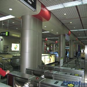 China Metro Airport Aluminium Open Cell Ceiling Decorative Lattice Square Grid Tiles Install With T Bars on sale