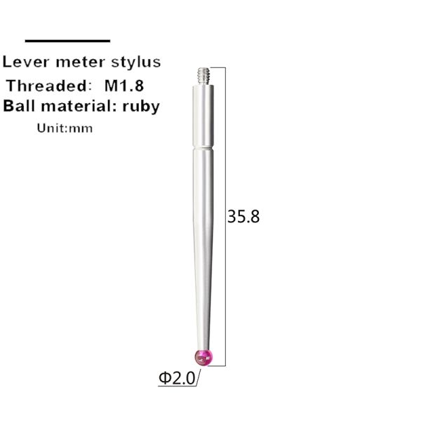 Renishaw M4 3 mm Ruby Ball Stylus Tungsten Carbide Ceramic Stem Ruby Ball Straight Styli for Most Applications