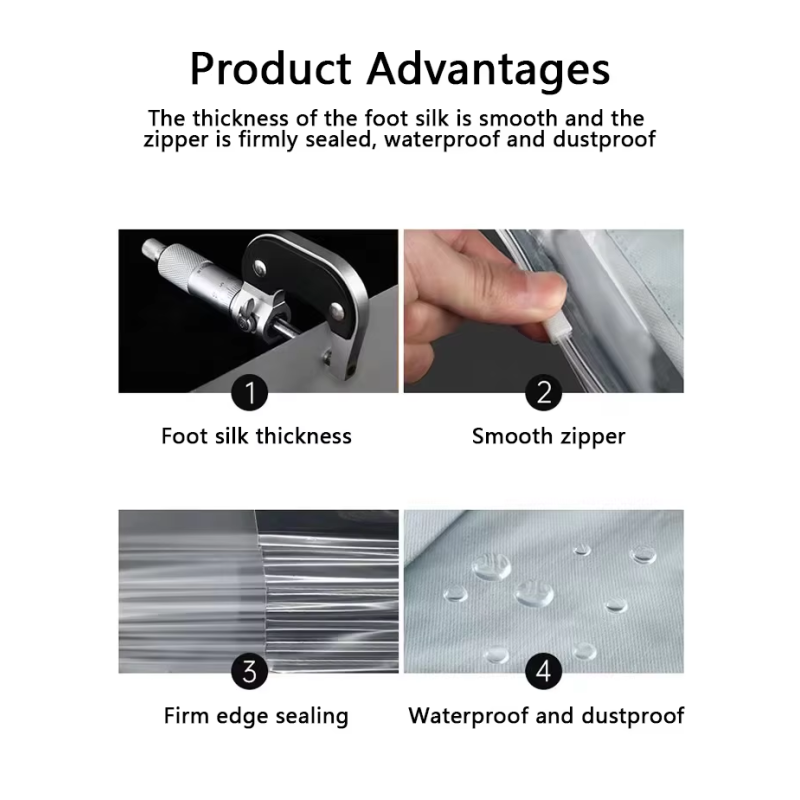 Transparent frosted zipper bag PE clothing plastic bag