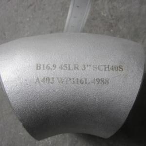 Buy cheap Wp316l 304l Stainless Steel 45 Degree Elbow For Pipeline Pcoc Certficate product