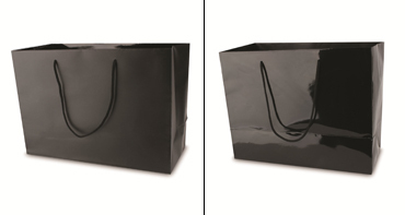 Lamination Handmade Paper Bag With Turn Top Colorful PP Rope Handle For Clothes Jewelry