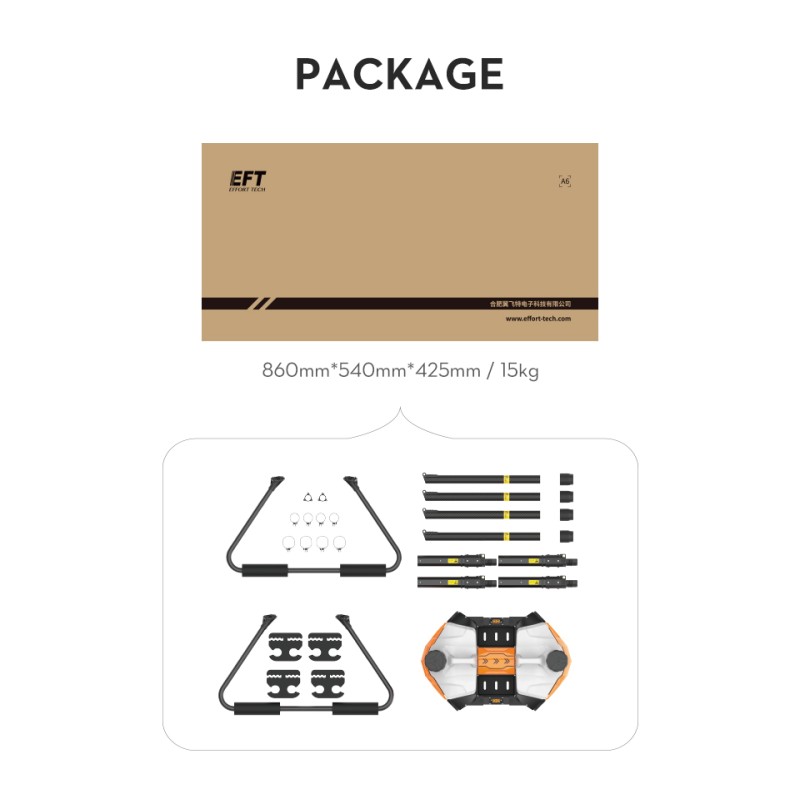 EFT G20Q Spraying Drones Best Assembled Multi-Purpose Farm Drone Parts for Agriculture EFT Multi-Purpose Drone Sprayers