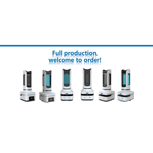 Lithium Battery 30Ah 250r/Min 200W Uv Disinfection Robot