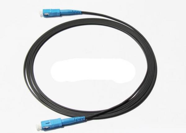 Quality 200m Outdoor Fiber Optic Patch Cord SC Flat FTTH Drop Cable With Messager for sale