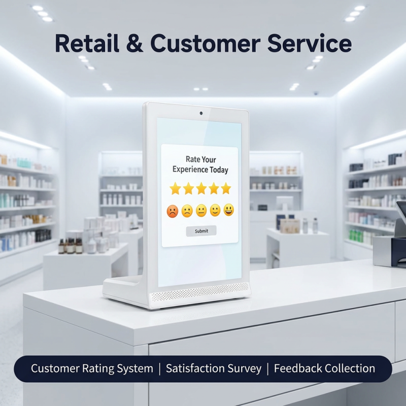 Smart Desktop Digital Signage Display with Touch Screen, Face Recognition & Full HD Resolution