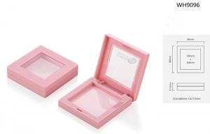 China Korea style pink square cosmetic pressed powder container with window on sale