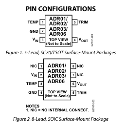 ADR02ARZ 5.0V Precision Voltage Reference ±0.04% Accuracy 3ppm/°C Drift 10mA Output SOIC-8 -40°C to +125°C