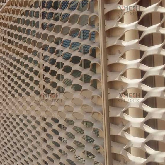 PVC Coated Expanded Metal Mesh Galvanized Expanded Metal Mesh For Window Guards