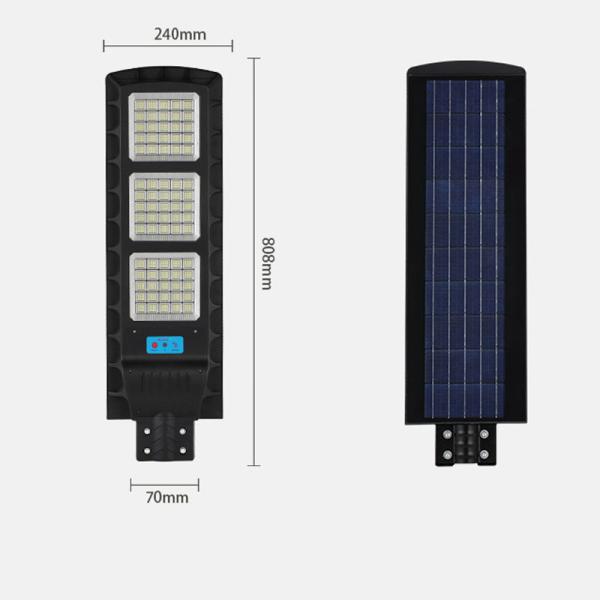 100w 200w 300w ABS material integrated all in one led solar powered street light with auto intensity control