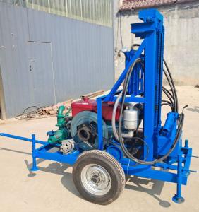 China 130m Trailer Mounted Water Well Drilling Rigs Small Automatic Drilling Machine on sale