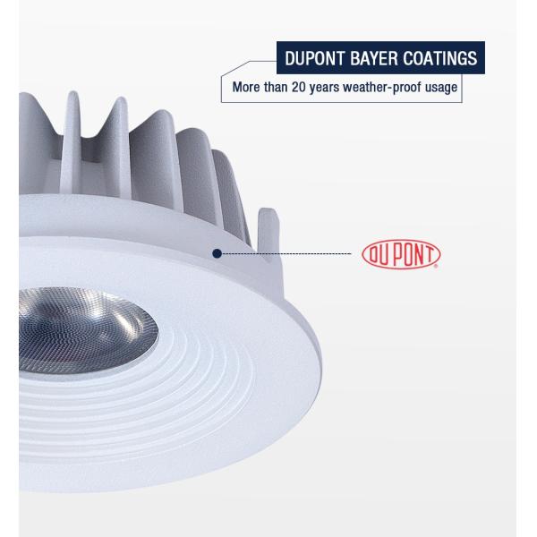 Diameter 80mm Dimmable LED Downlights Recessed IP54 9W 220-240V Trimless