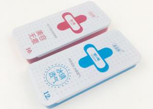 China Rectangle Shape Slide Lip Top Printed Tin Box For Pill / Bandage Packing on sale