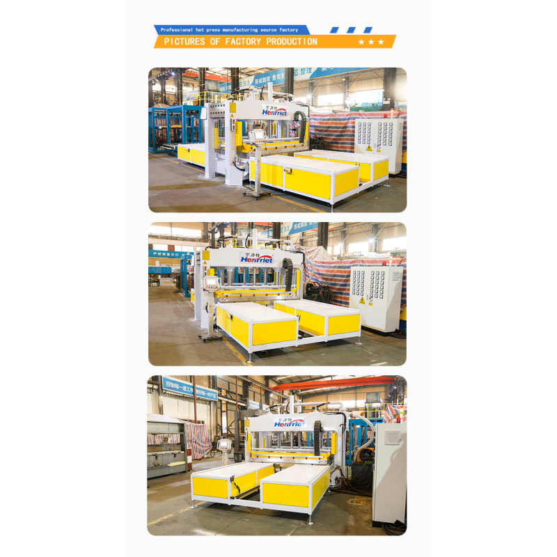 Automatic Feeding and Discharging 100T Rubber Vulcanization Press Machine with 2200*1650mm Work Platen for Yoga Mat Embossing