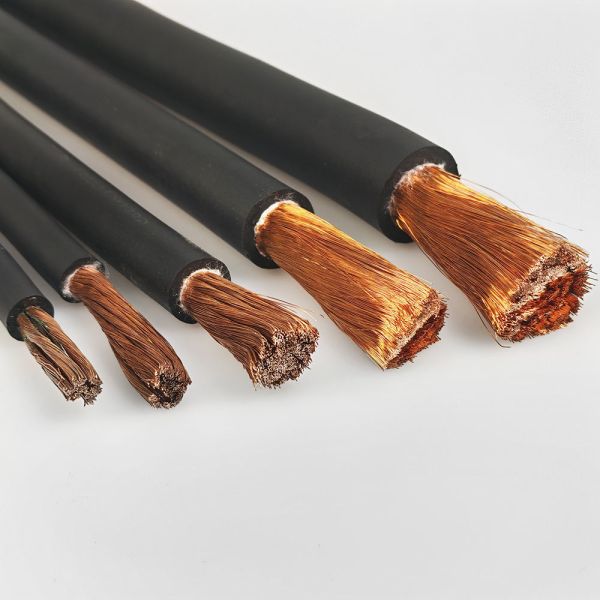Flex Rubber Welding Cable With Copper Conductor 10-150mm2 Cross Section 300V / 500V