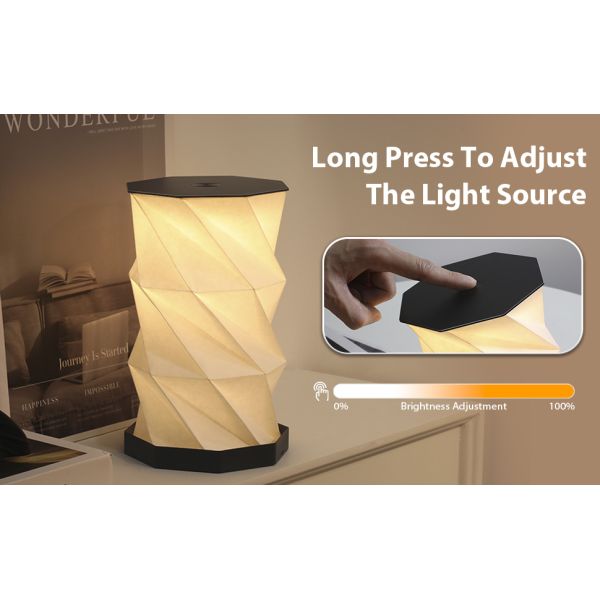 Multicolor Rotating Moodoo Origami Paper Box Lamp Foldable Adjustable