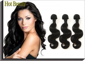 China Unprocessed 6A+ Virgin Malaysian Hair Body Wave Natural Black on sale