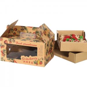 China Eco Friendly Fruit Cardboard Box Trays Lightweight Custom Size Logo on sale