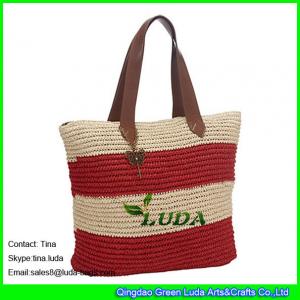 Buy cheap LUDA handmade handbag crochet paper straw beach bag handbag wholesale product