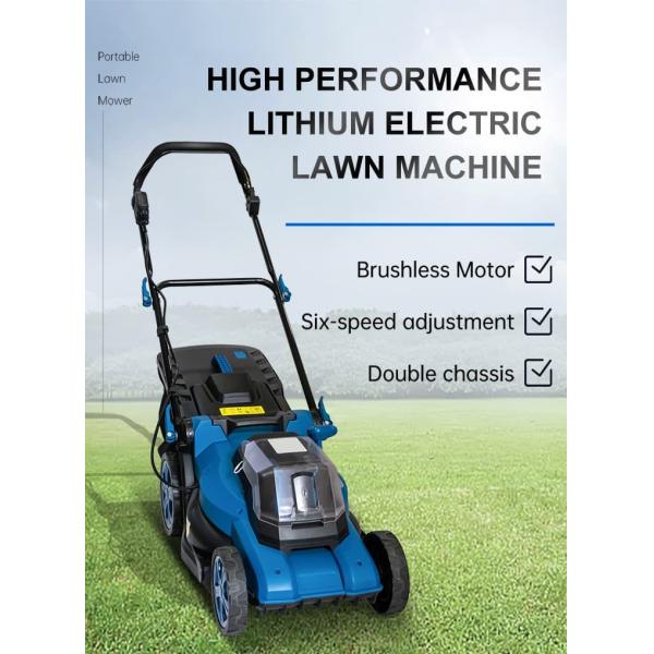 Cordless Push Electric Lawn Mower Foldable With 45L Bagger