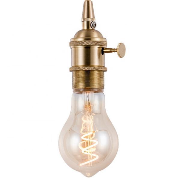 A60 Spiral LED Filament Bulb Edison LED Vintage 4W 6W E27 230V