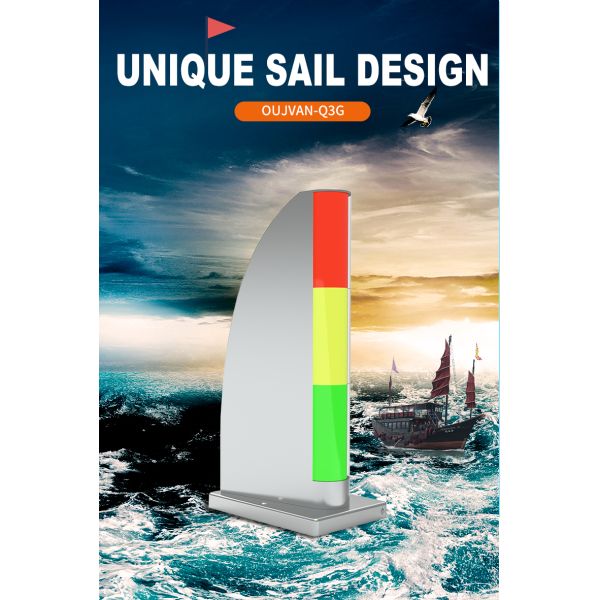 Factory Supply Patented Q3G Sailboat Tri-Color LED Warning Light DC24V Foldable Signal Lamp