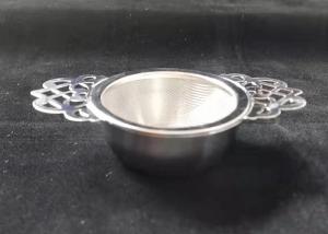 Buy cheap Drip Bowl Lace Extra Fine Mesh Stainless Steel Tea Strainer Double Handled product
