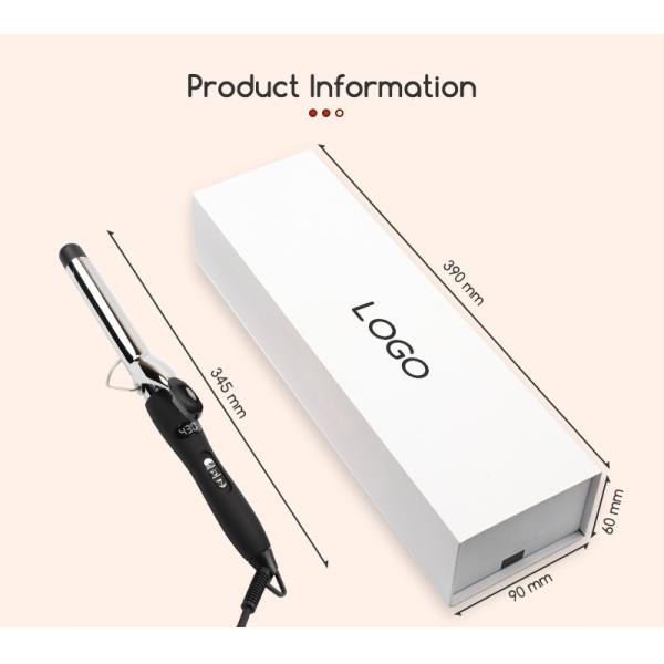 Fast Heating Electric Hair Curler Long Curling Tong Wand LCD Screen Champagne