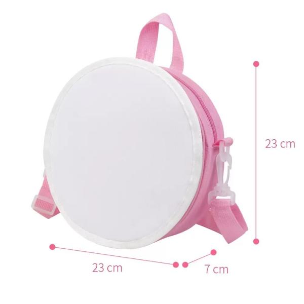 Blank Cute Crossbody Bag Small Round Sublimation Coin Purse For Ladies Or Students