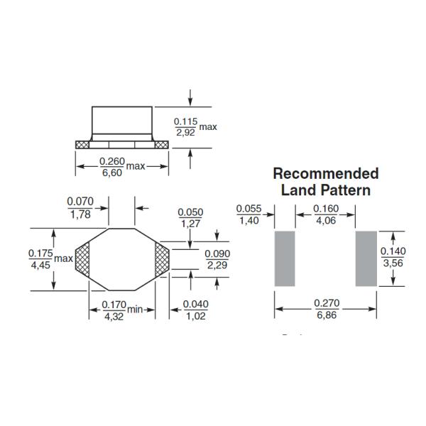 Magnetically Shielded Surface Mount Power Inductors DS1608C-155ML