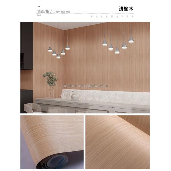 122cm Width Wood Panel Effect Wallpaper Waterproof Black Wood Grain Wallpaper