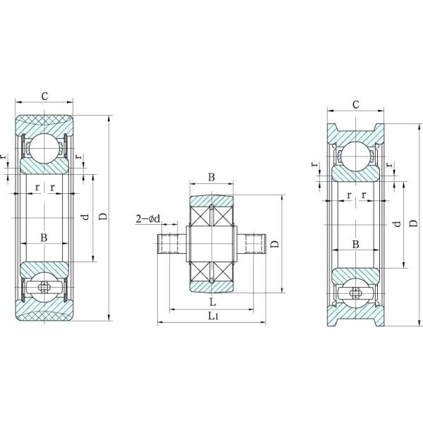 V1 V2 mast rollers for forklifts 180708 K Type 22.44KN Basic static Load