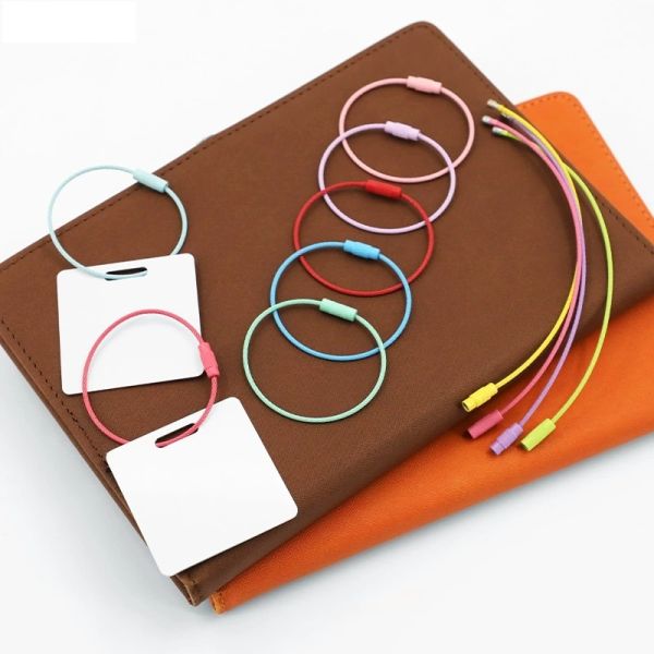 DIY Sublimation Keychain Accessories Blanks Wire Loops Colored Key Rings Summer Candy Colors Large String Keychains