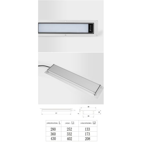 Aluminum Alloy LED Machine Work Light Linear Tube Oil Resistant 18W CNC LED Work Light
