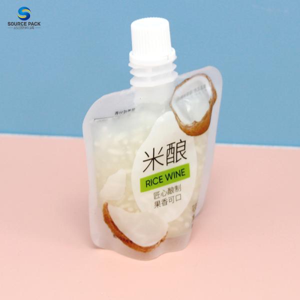 Transparent Clear Beverage Spout Pouch Plastic Liquid Juice Drink Packaging Plastic Bag