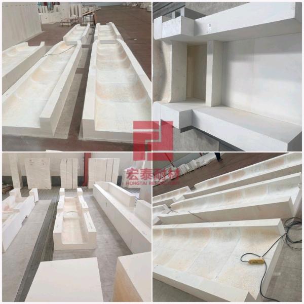 Creamy White Fused Casting AZSWS41 Burner Block for Glass Kiln Long-Lasting Durability