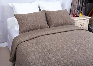 Buy cheap 100% Linen Cotton Bedspreads And Coverlets Plain Dyed Geometric Embroidered product