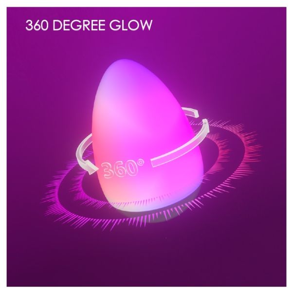 E9 Wobble Egg Lamp – Portable Table Lamp with 44 Color Modes, Remote Control & 2000mAh Battery