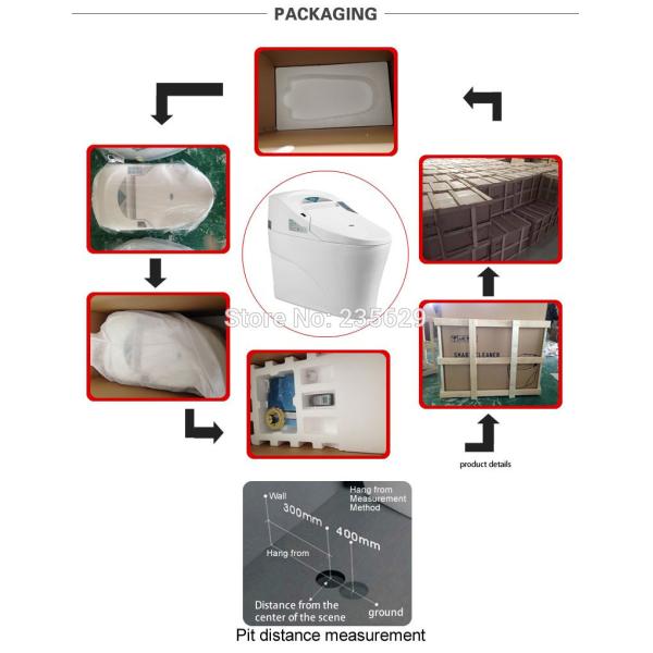 2016 Hot sale factory price Automatic water flushing siphonic smart toilet