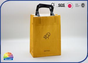 Buy cheap Durable White Kraft Paper Shopping Bags with Cotton Handle Bespoke Carrier Bags product