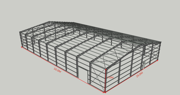 Prefabricated Steel Structure Warehouse Building / Shed