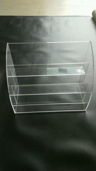 Clear 3- Shelve Tabletop Acrylic Nail Polish Display Rack Organizer Plexiglass Cosmetic Display Stand