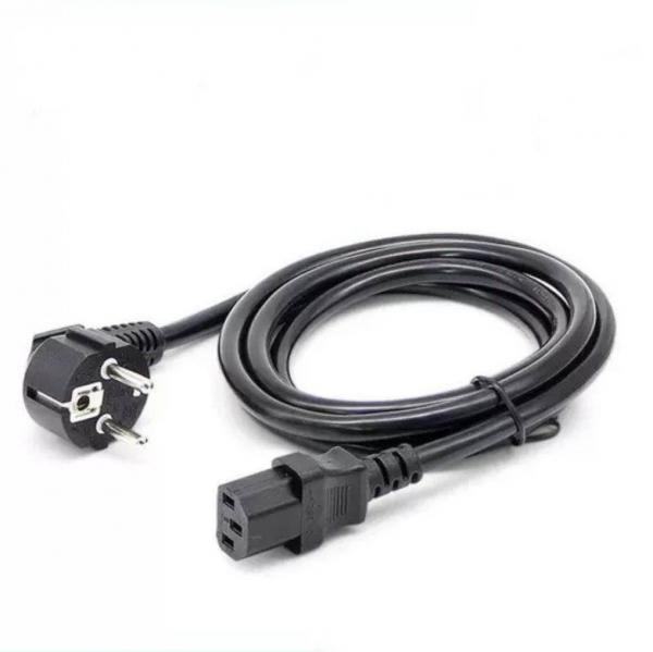 EU Plug 3PIN Computer Monitor Power Cord 0.3mm2 CCA Material