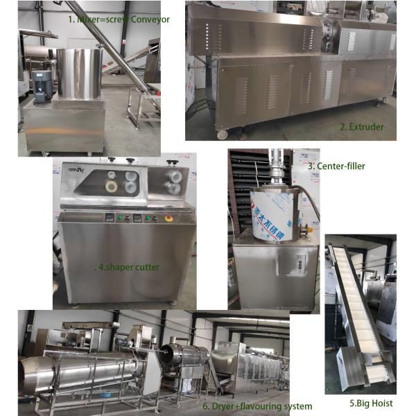 Simens Control Chocolate Center Filler Puff Snack Machine Stable Performance