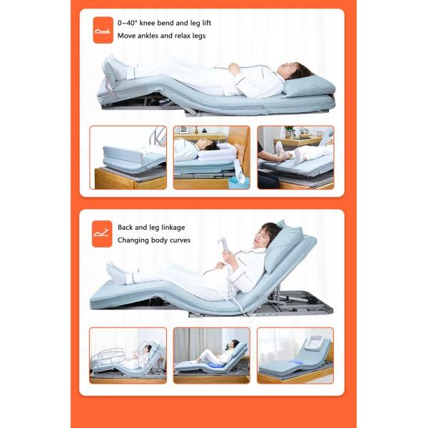 Multi Functional Electric Nursing Bed With Adjustable Backrest And Homecare Mattress